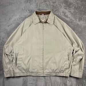 VTG Aberdeen Jacket Men XL Beige Windbreaker Harrington Flight Bomber Field Coat